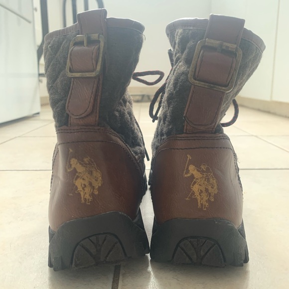 U.S. POLO ASSN. Womens 8.5M Boots Brown Grey Kaylin - Picture 6 of 6